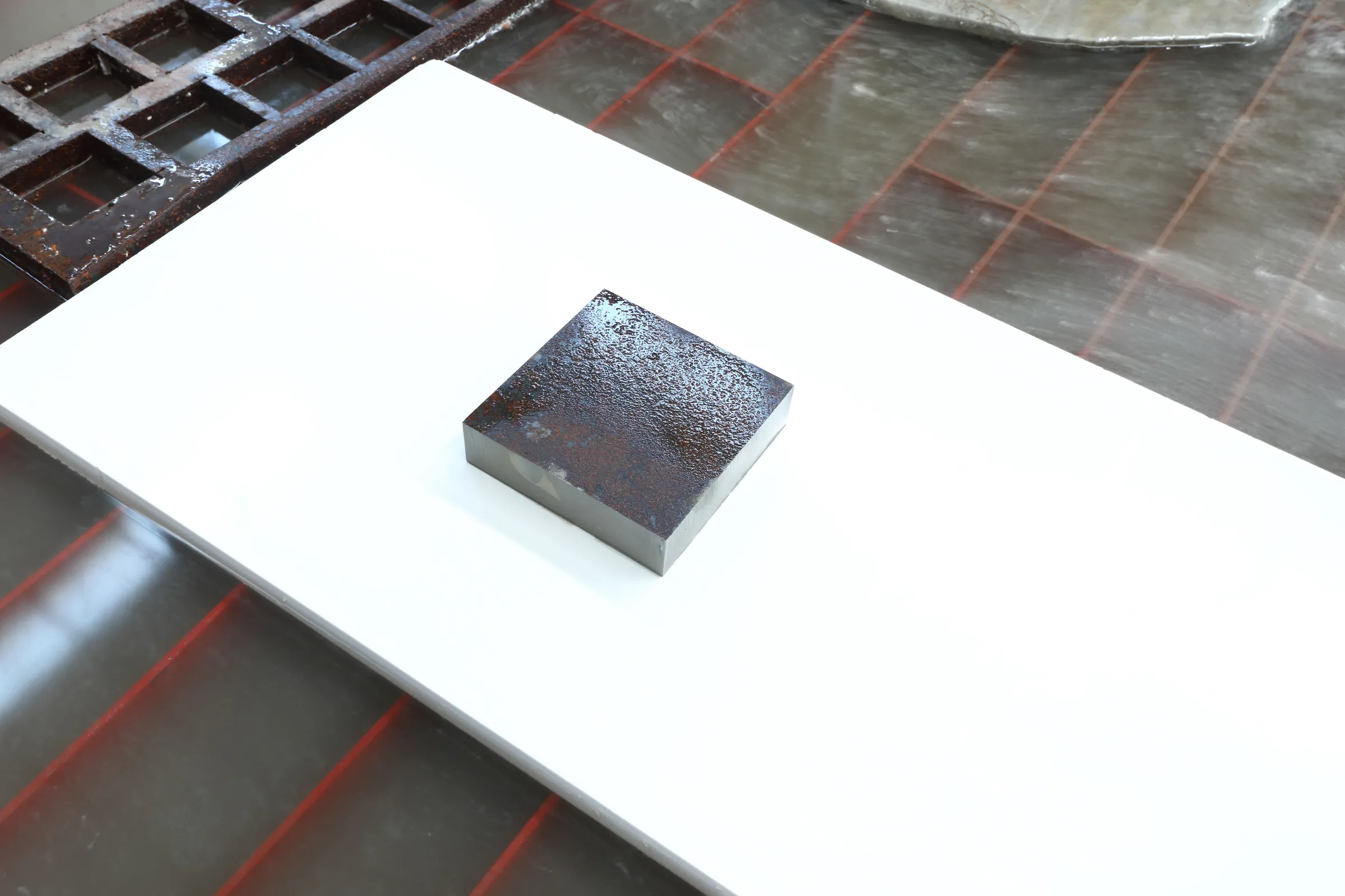 Carbon steel block, face